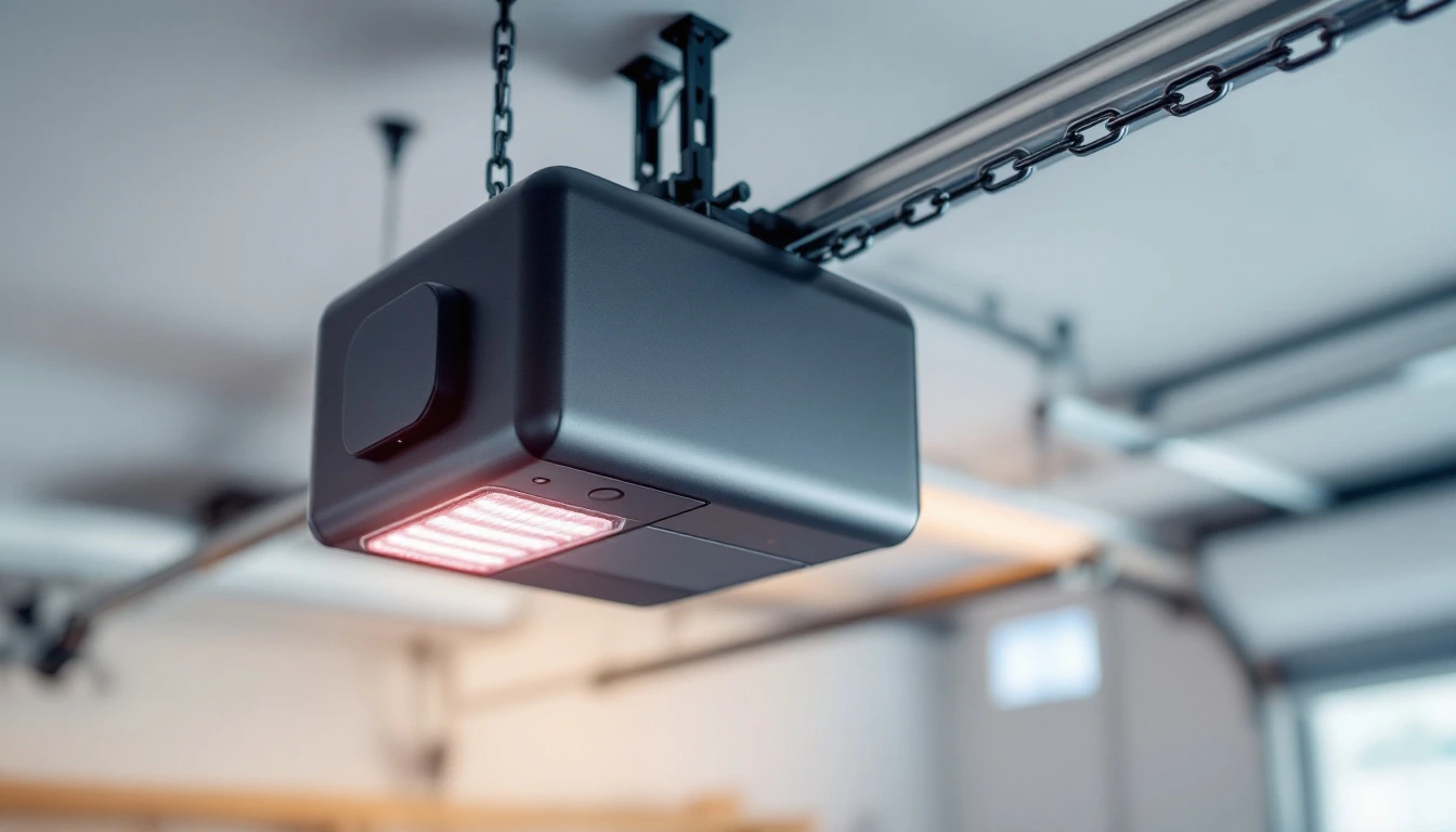 Commercial electric garage door operator unit